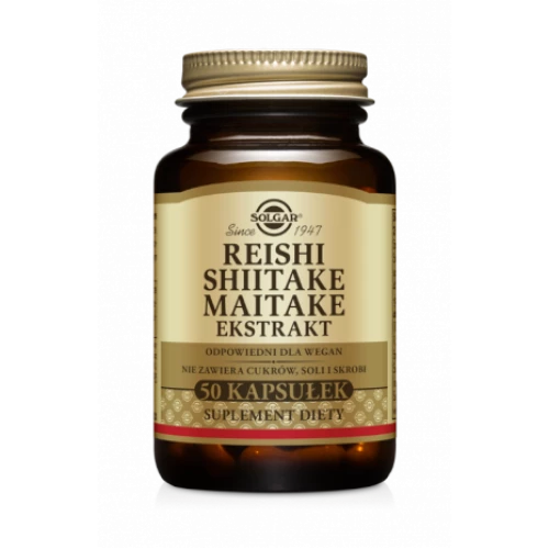 Solgar - Reishi Shiitake Maitake Ekstrakty - 50 kapsułek Solgar - Reishi Shiitake Maitake Ekstrakty - 50 kapsułek